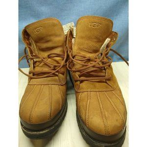 Men’s Uggs Suede Boots Waterproof Wool Inside Size 12~Tan Very Cool Style!
